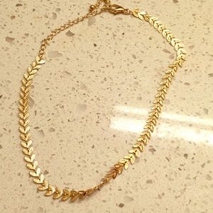 Gold leaf choker